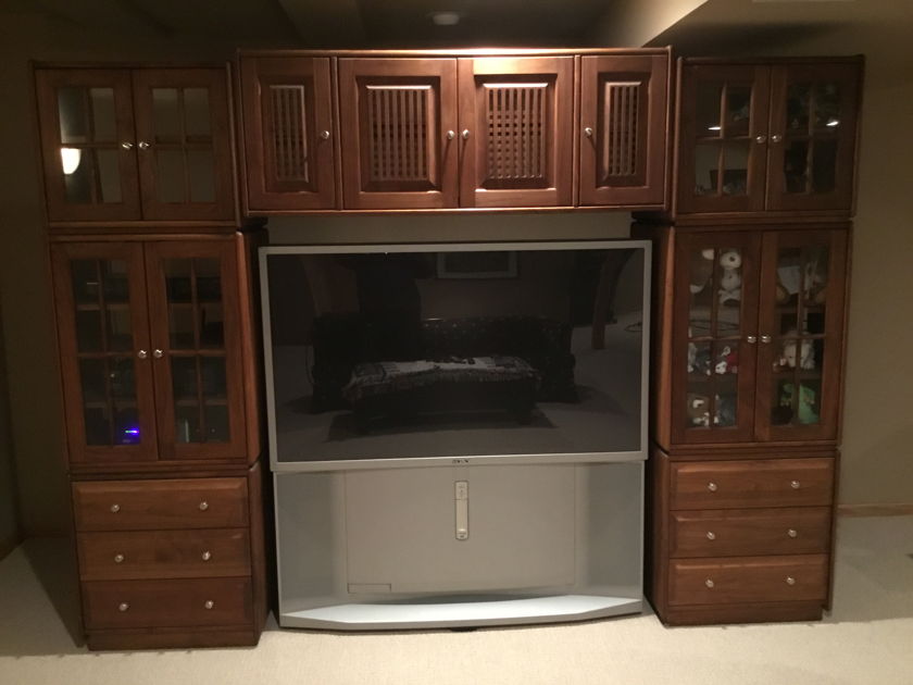 100% Walnut Hardwood Entertainment Center - HUGE SAVINGS - Moving Sale! Absolutely Unique and Beautiful