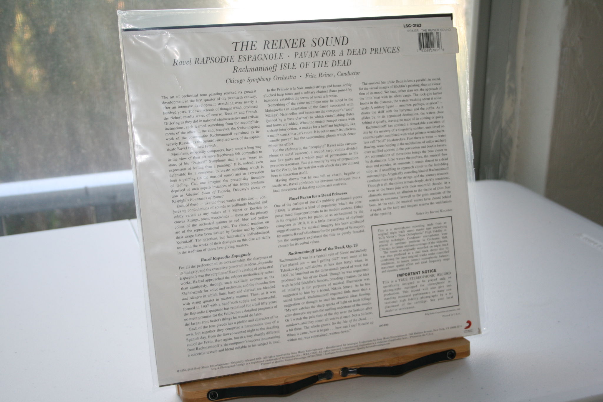 Fritz Reiner The Reiner Sound LP 200G Analogue Productions 2