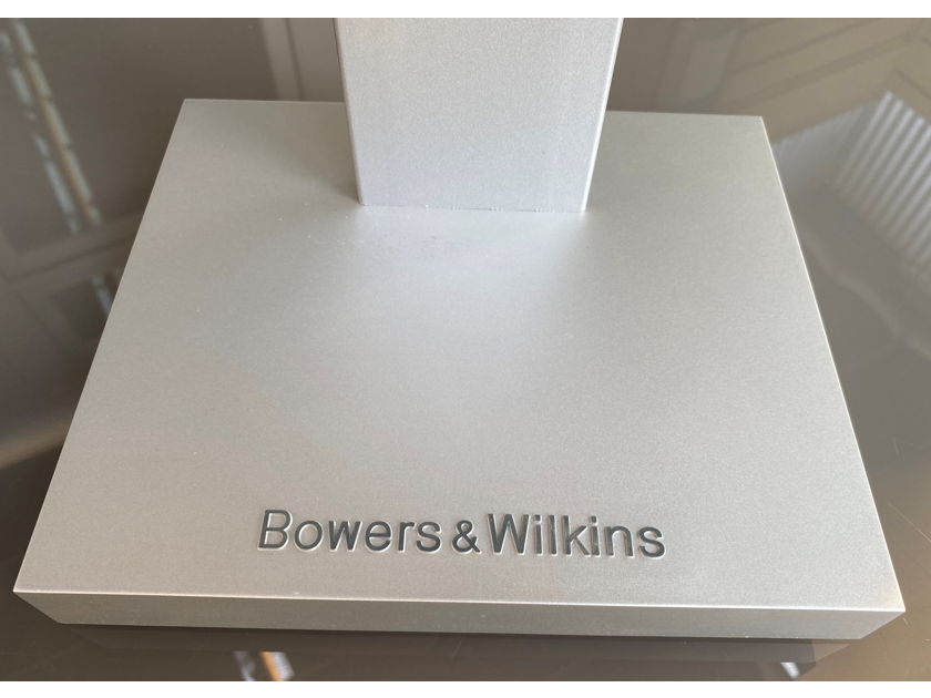 B&W (Bowers & Wilkins) FPM-4/5/6 Table Top Speaker Stands (Pair) Silver