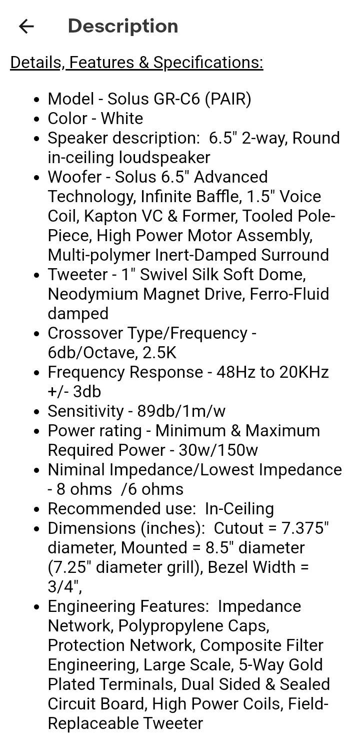 Solus Audio GR-C6 exceptional in-ceiling audiophile qua... 10