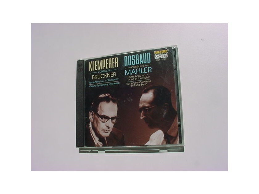2 cd set Klemperer Bruckner Rosbaud Mahler vox box cdx2 5520 USA 1995