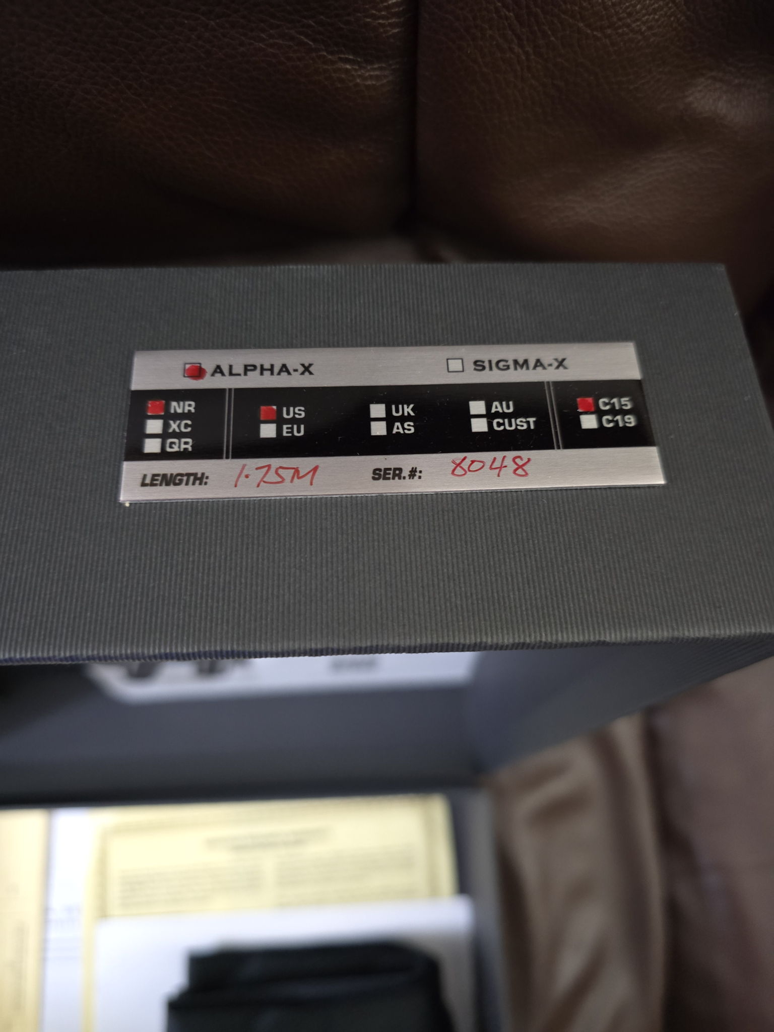 Shunyata Research Alpha X NR Version 3 - 1.75m 15amp 4