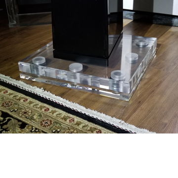 Custom-Machined Clear Acrylic -- Speaker Isolation Podi...