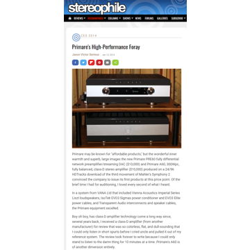 Primare - A60 - Reference  Stereo Amplifier - Designed ...