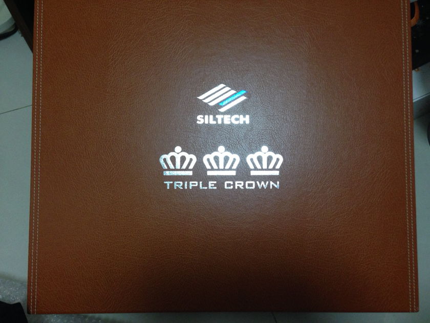 Siltech Cables Triple Crown Speaker Cables 2.5m Spades Like New!!