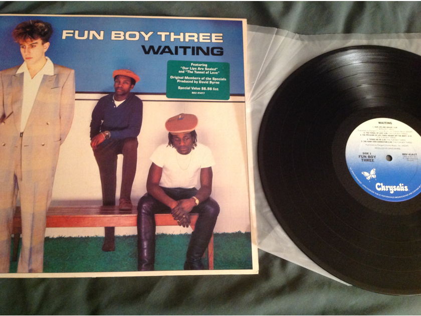Fun Boy Three  Waiting Chrysalis Records Hyper Sticker David Byrne Producer