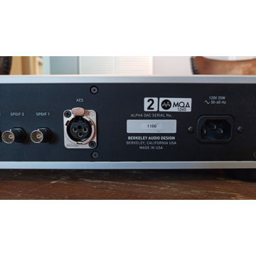 Berkeley Audio Design - Alpha DAC Reference Series 2 - ...