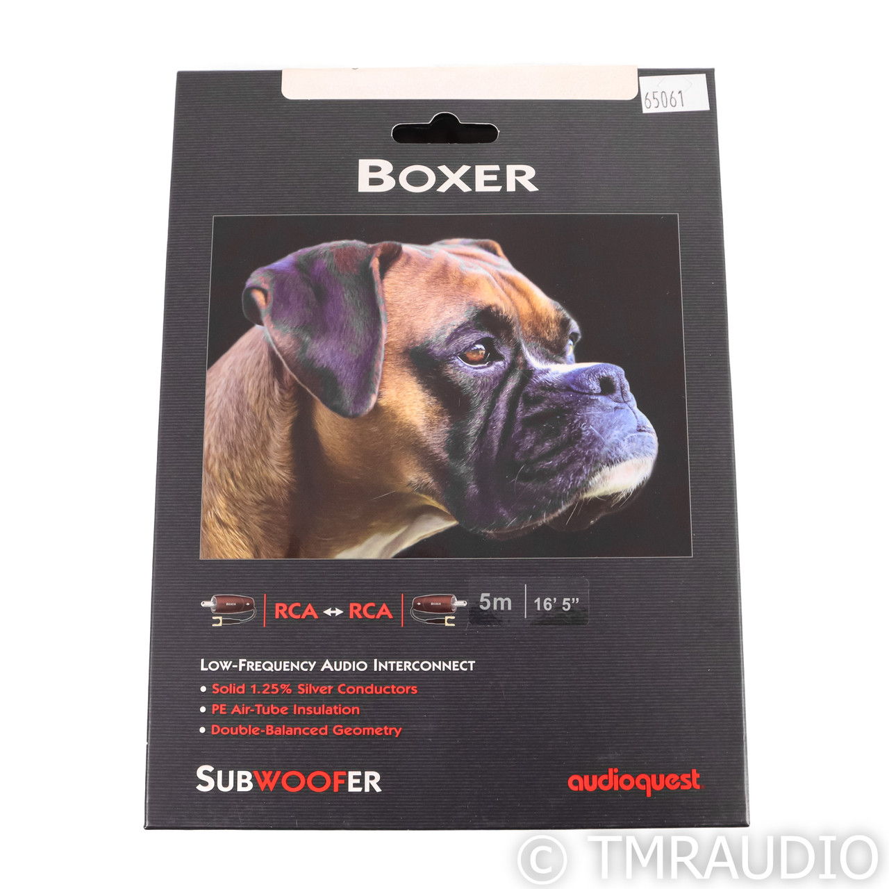 AudioQuest Boxer Subwoofer Cable; Single 5m Interconnec... 2