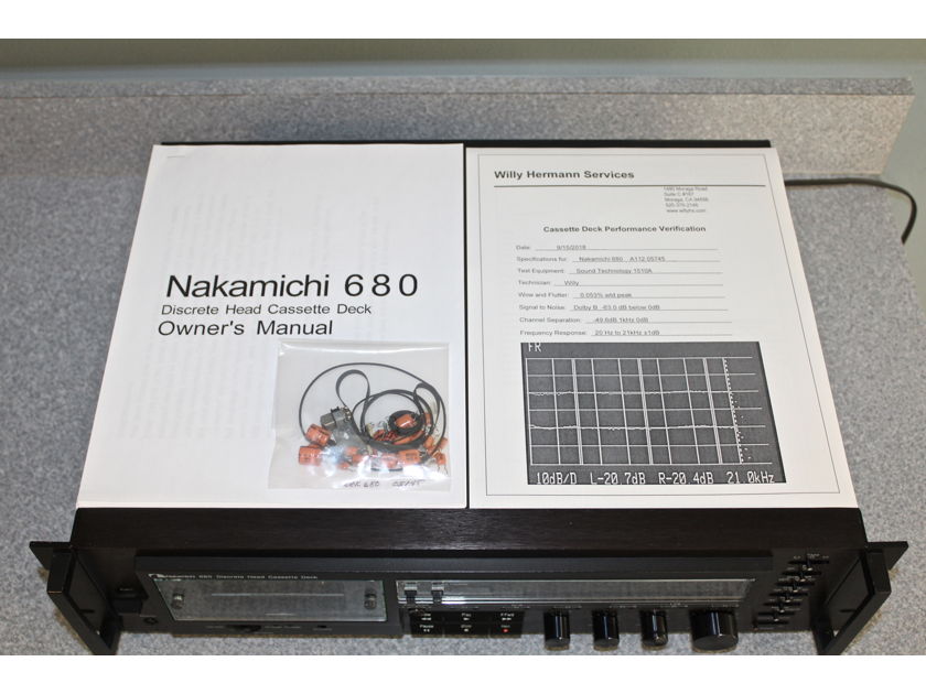 Nakamichi 680 stereo cassette deck WILLY HERMANN SERVICED