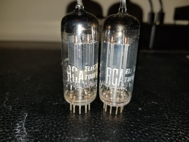 RCA 12BH7 BLACK PLATES TESTED AND MATCHED PAIR of NOS R...