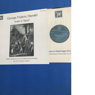 MHS Handel Israel in Egypt double Lp record  Monteverdi...