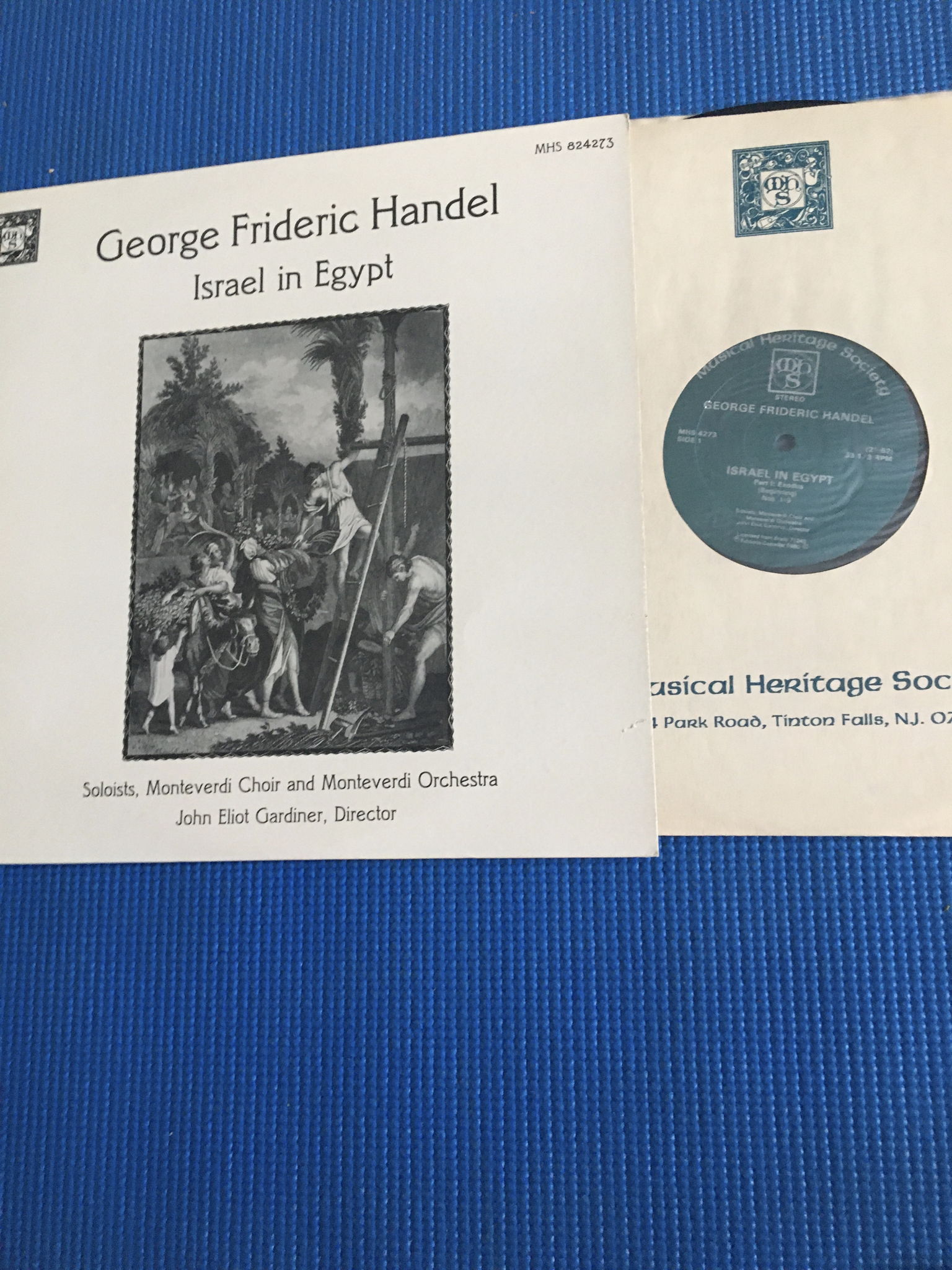 MHS Handel Israel in Egypt double Lp record  Monteverdi...