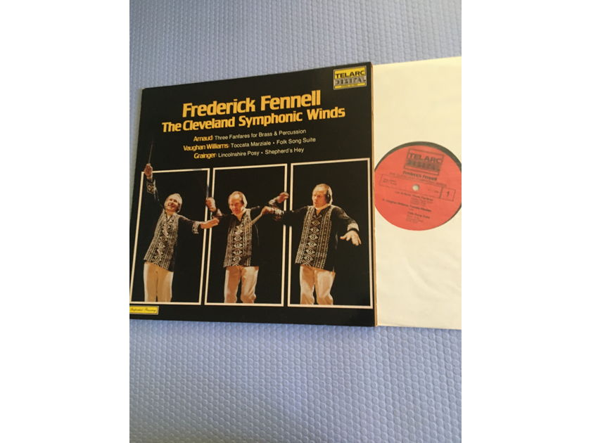 Frederick Fennell the Cleveland symphonic orchestra  Arnaud Vaughan Williams Grainger Lp record Telarc