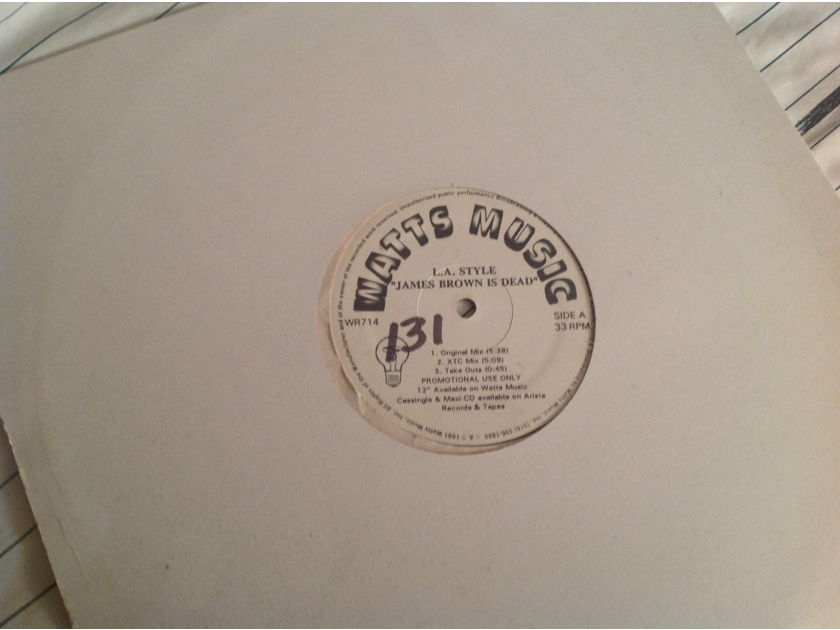 L.A. Style  James Brown Is Dead Watts Music Records 12 Inch