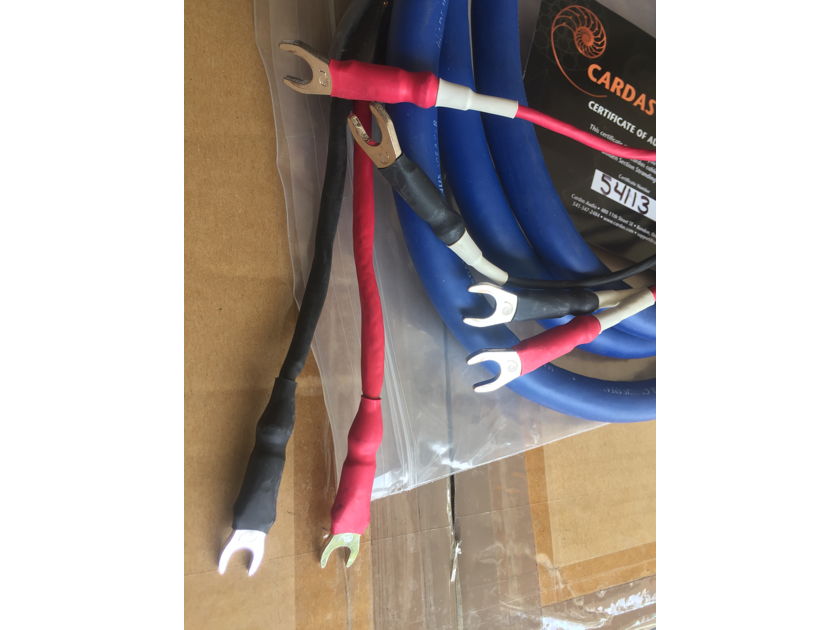 Cardas Clear Cygnus 3m bi-wire speaker cables 1/4" spades mint customer trade-in