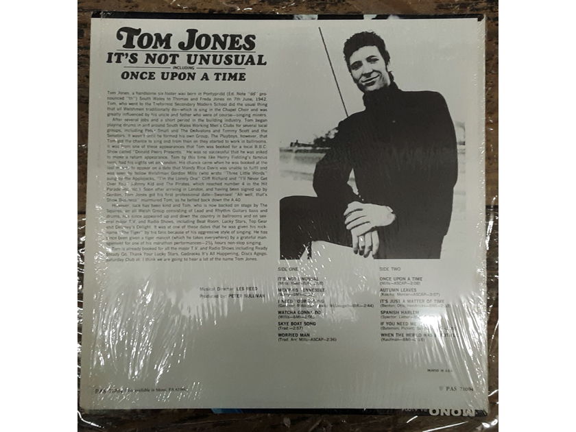 Tom Jones  - It's Not Unusual 1965 Original Pressing Vinyl LP in shrink Parrot Records PAS 71004