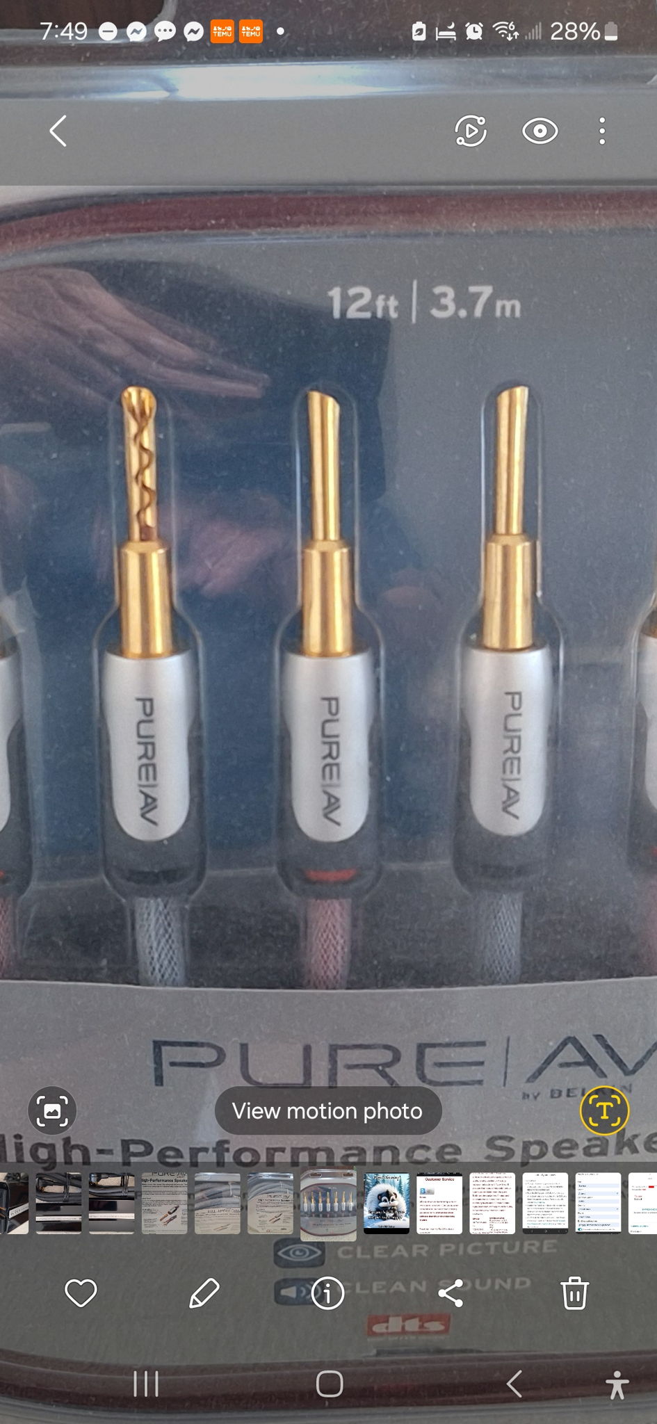 Pure AV High Performance Speaker Cables 12 feet/3.7 met... 6