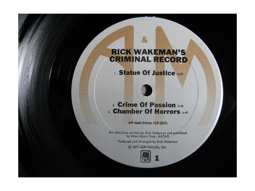 Rick Wakeman - Rick Wakeman's Criminal Record - 1977 A&M RecordsSP-4660
