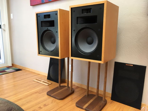 Klipsch Heresy speakers and original adjustable stands,...