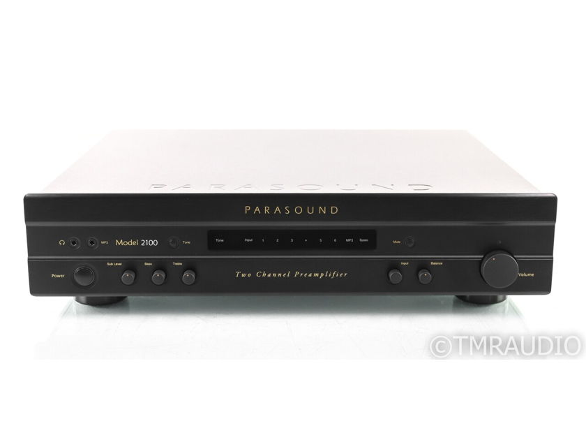Parasound NewClassic Model 2100 2.1 Channel Preamplifier; Black; Remote (30570)