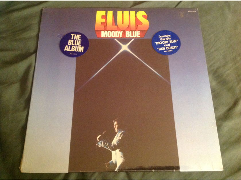 Elvis Presley  Moody Blue Sealed LP Blue Vinyl With Hyper Stickers