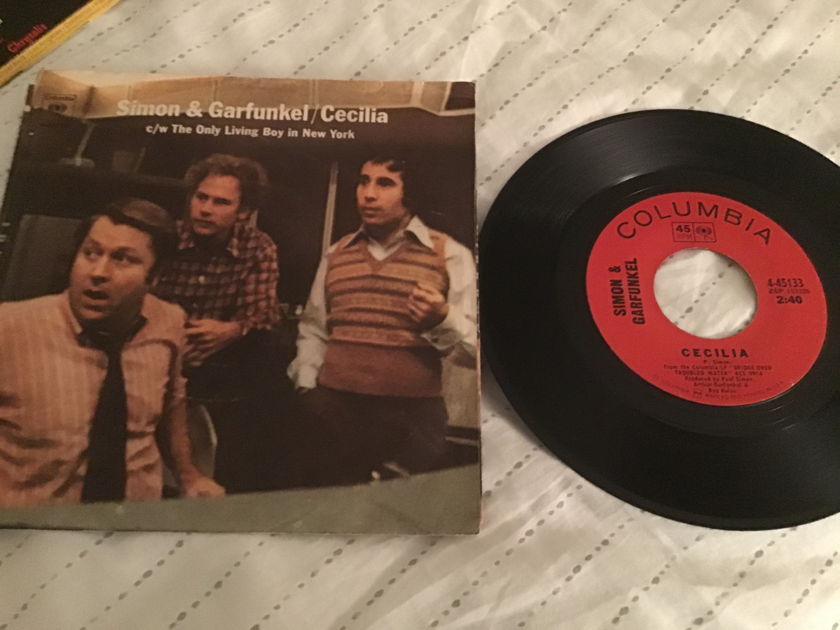 Simon & Garfunkel 45 With Picture Sleeve Vinyl  Cecilia/The Only Living Boy In New York