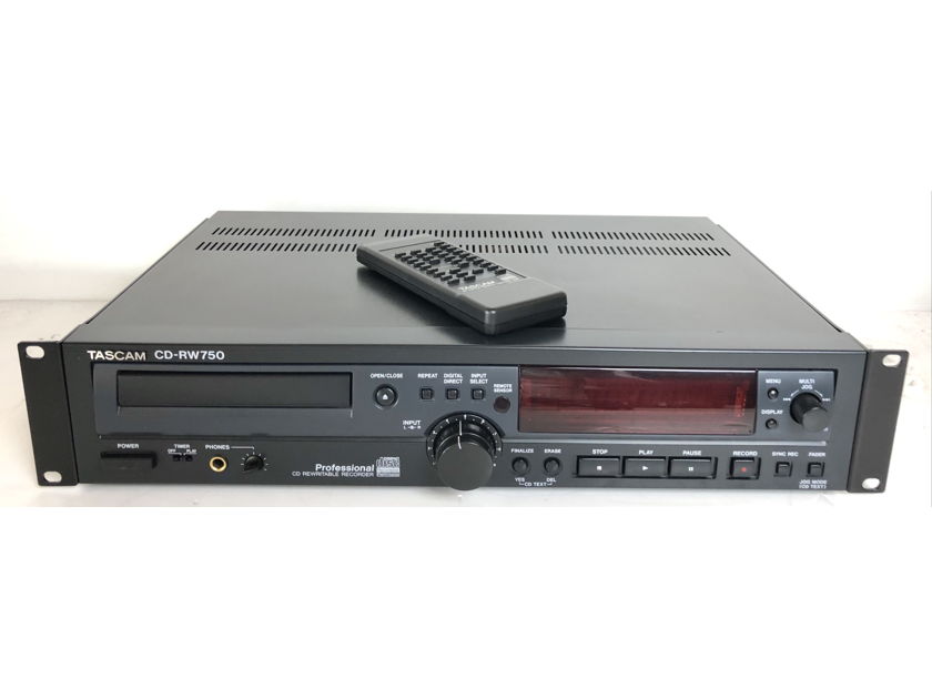 TEAC CD RW750 Pro Single CD Rewritable Player Recorder w/ Remote & Rack Ears