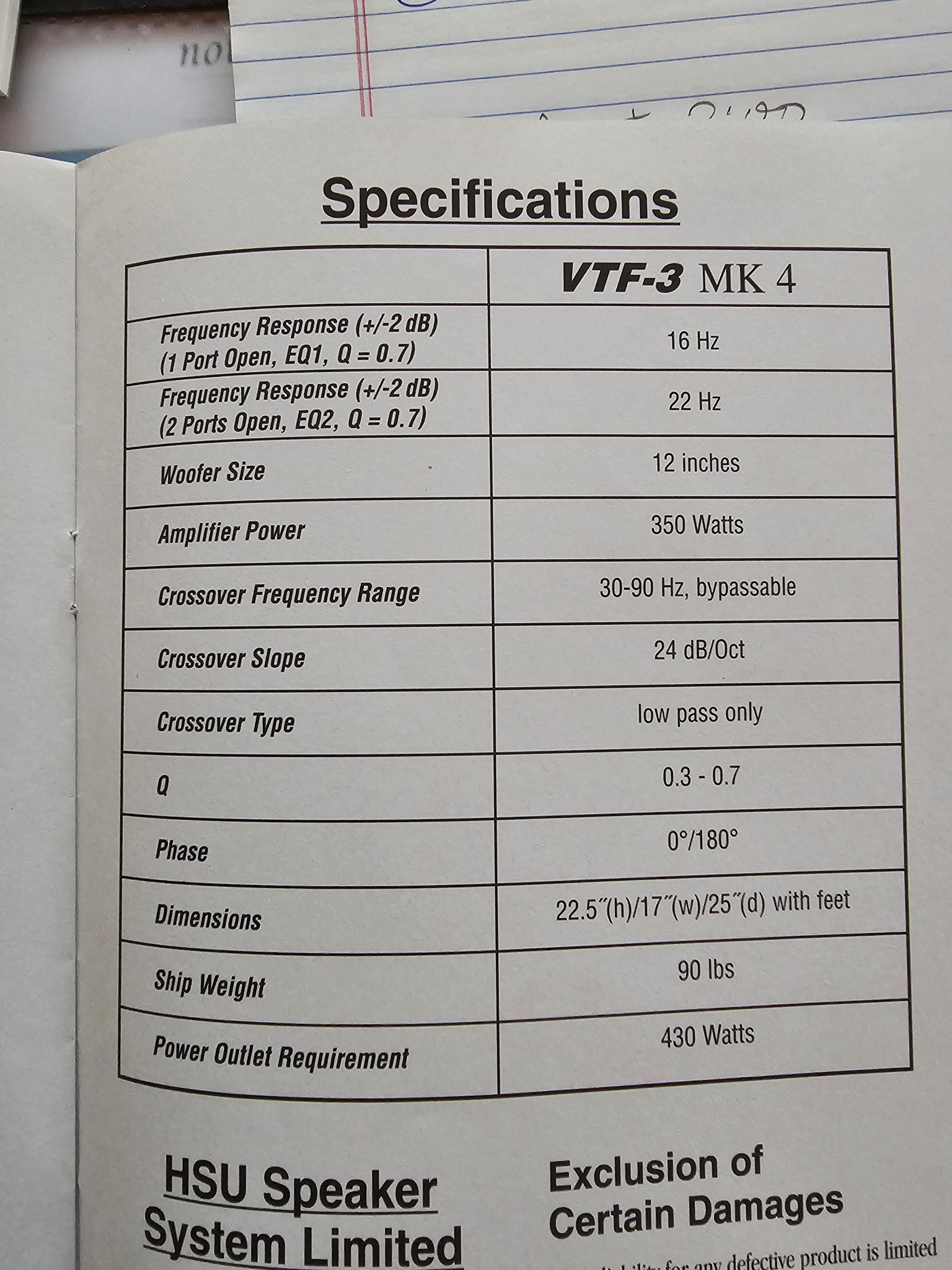 HSU Research VTF-3 MK 4 Subwoofer 4