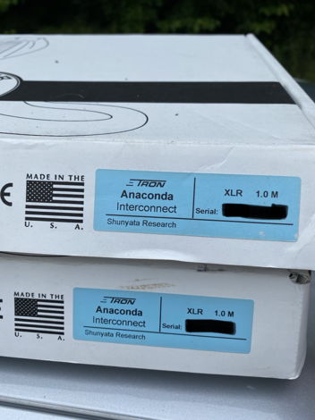 Shunyata Research Anaconda Zitron XLR 1m pair