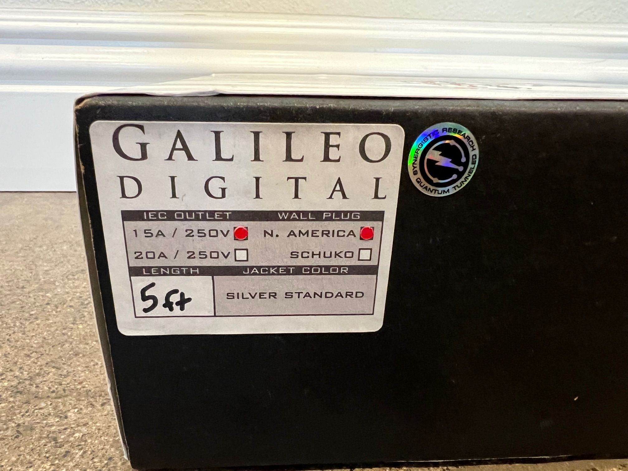 Synergistic Research Galileo Digital 5ft PC -- NEW -- M... 4