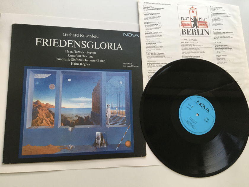 Gerhard Rosenfeld FriedensGloria Lp record  Helga Termer sopran Heinz Rogner Nova lbl