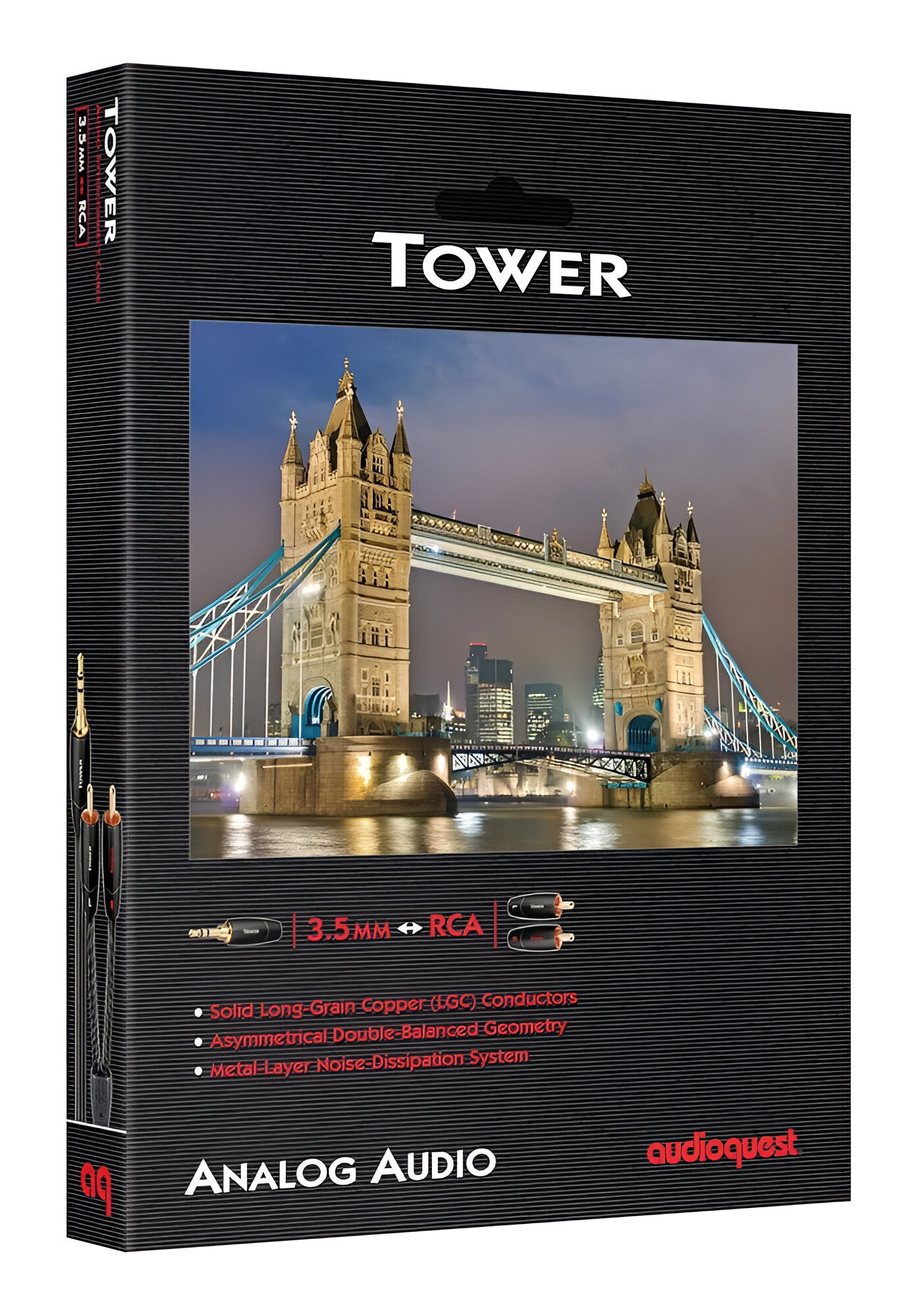 AUDIOQUEST TOWER INTERCONNECT CABLE - 2.0 METER, 3.5MM ... 3