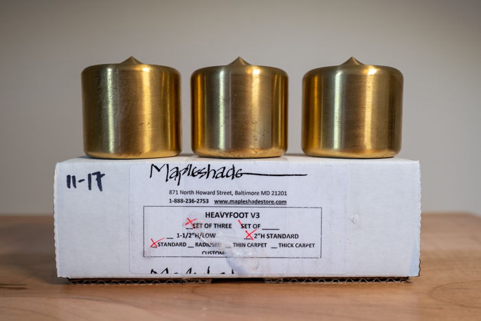 Mapleshade Heavyfeet V3 Brass Footers (Set of 3)
