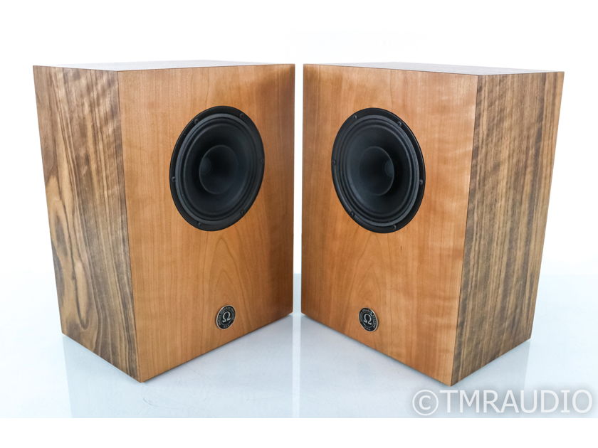 Omega Speaker Systems Compact Alnico Monitor Speakers; Cherry & Walnut Pair (35557)