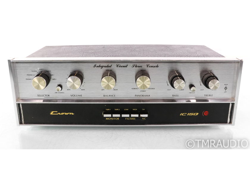 Crown IC 150 Vintage Stereo Preamplifier; IC150; Silver; MM Phono (40480)