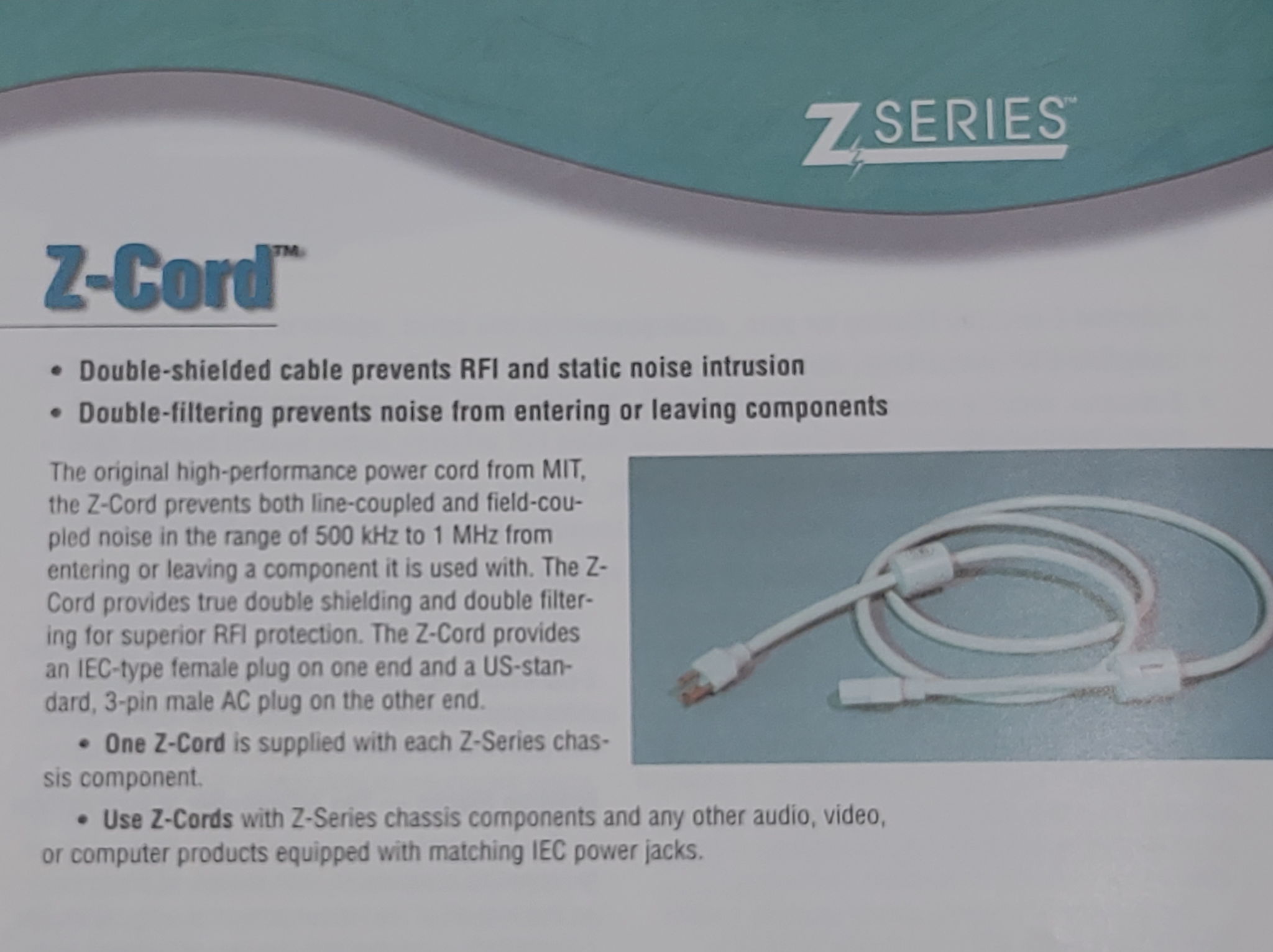 MIT Cables Z Cord AC pwr 4