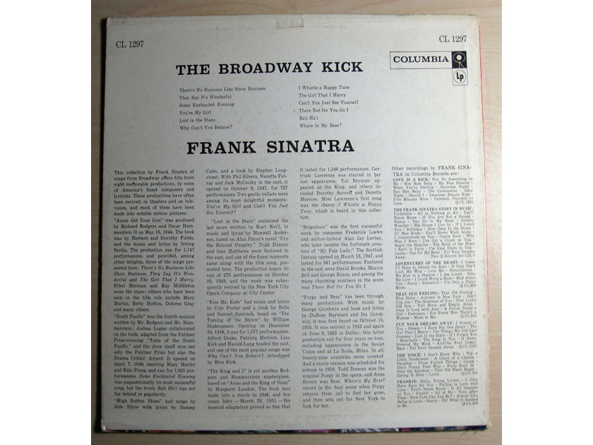 Frank Sinatra - The Broadway Kick 1959 Mono Original Press NM- Vinyl LP Columbia CL 1297