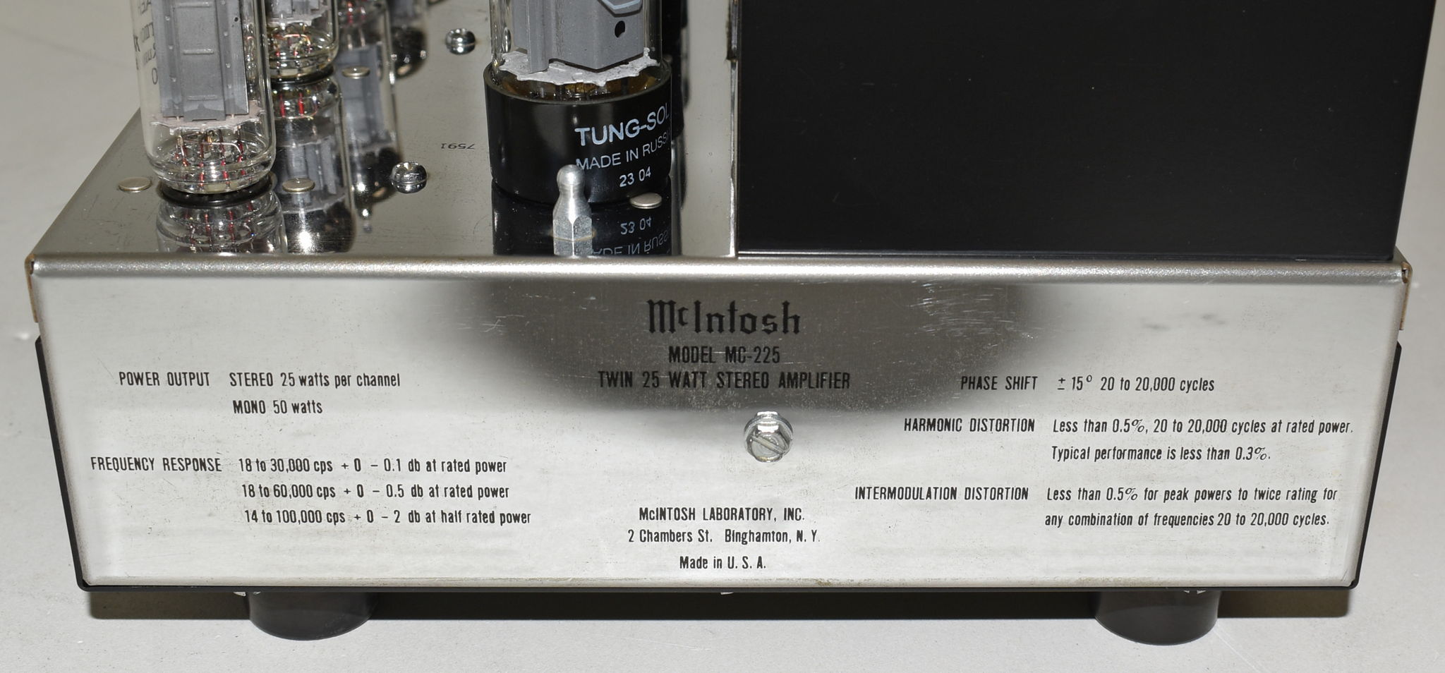 McIntosh MC 225 25wpc @ 8-Ohms Tube Stereo Power Amplif... 12