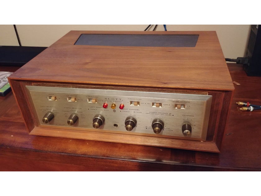 H.H. Scott 299C Tube Integrated amplifier and walnut cabinet