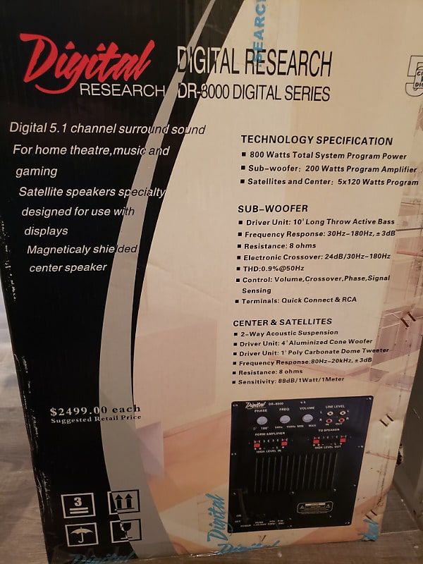 DR-8000 Hi-End Subwoofer Complete Speaker Set w/ Amplifier 2
