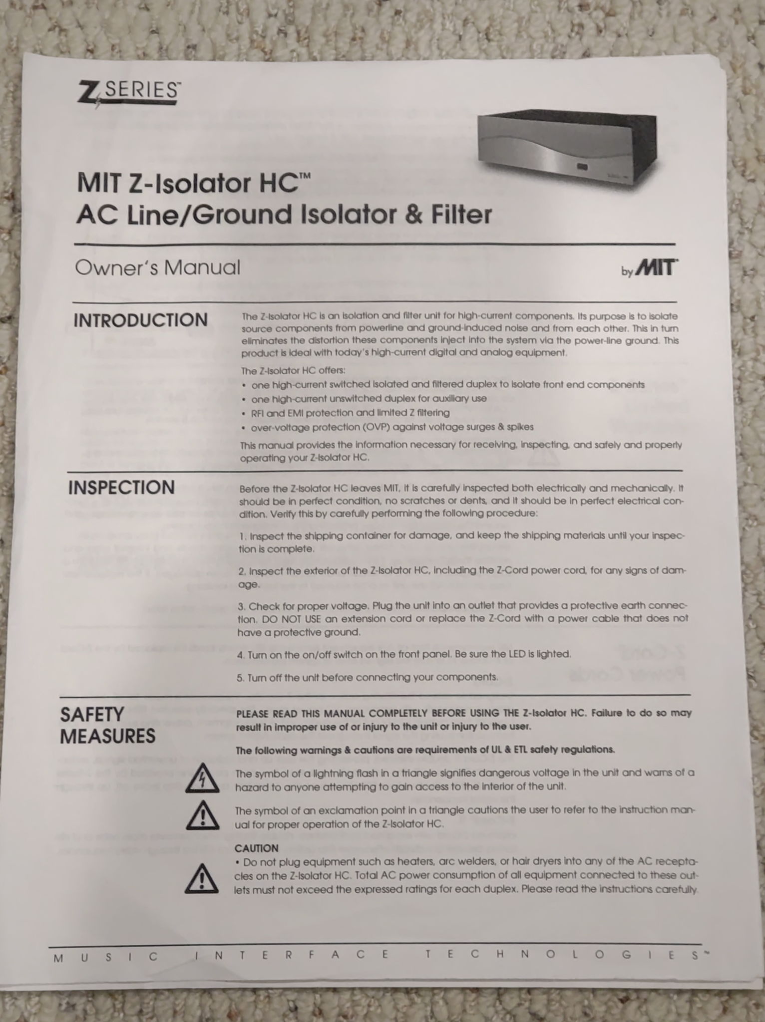 MIT Cables MIT Z-Isolator HC 9