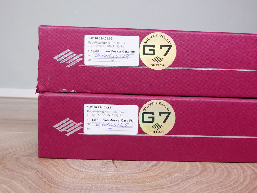 Siltech Ruby Mountain II G7 Royal Signature highend audio power cables C19 1,5 metre (2 available)