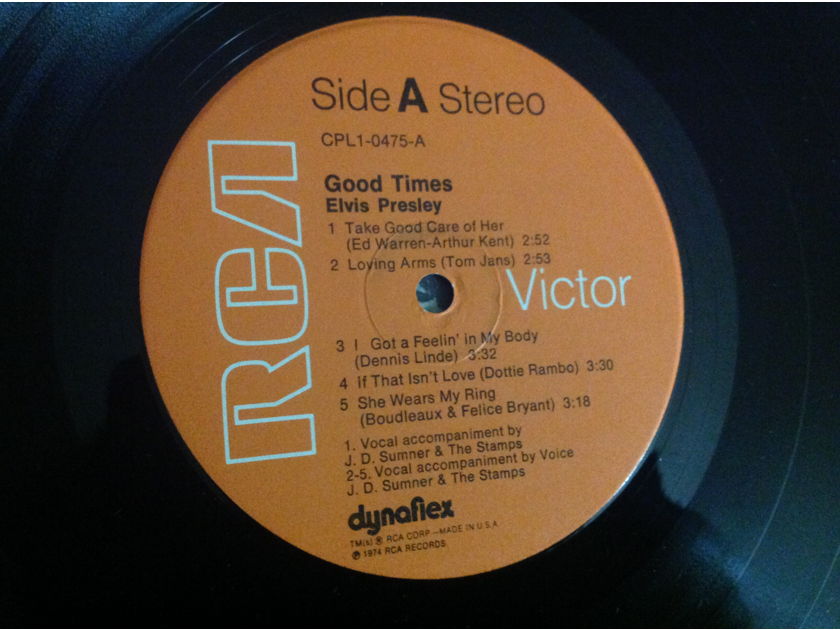 Elvis Presley  Good Times Rare RCA Orange Dynaflex LP