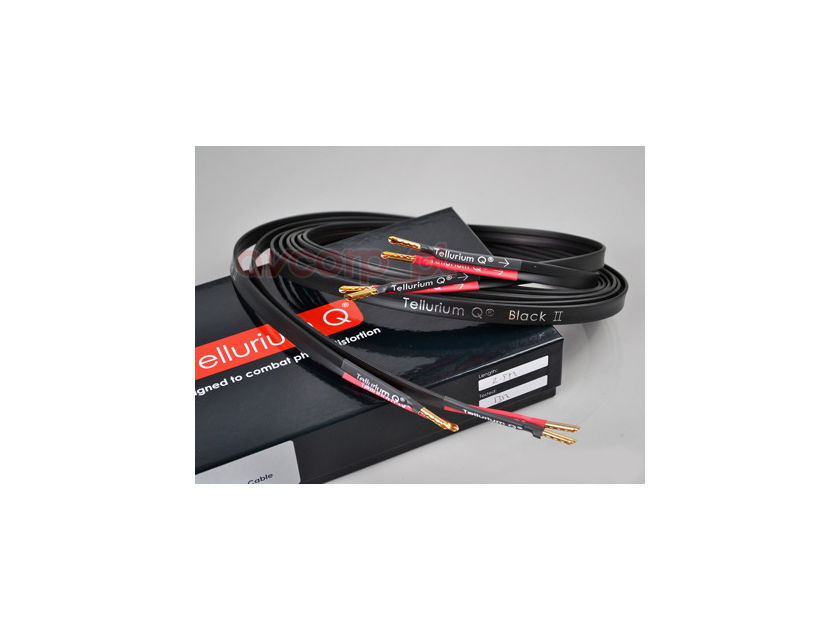 Tellurium Q Black II 3 Meter pair speaker cable free ship