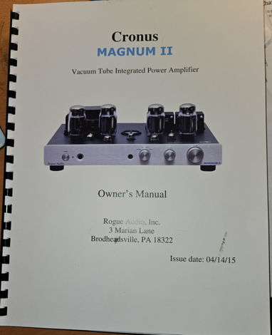 Rogue Audio Cronus Magnum II Integrated Power Amplifier