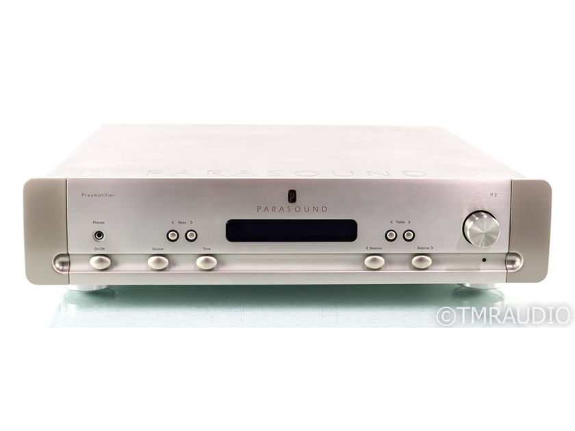 Parasound Halo P3 Stereo Preamplifier; P-3; MM Phono; Silver; Remote (31486)