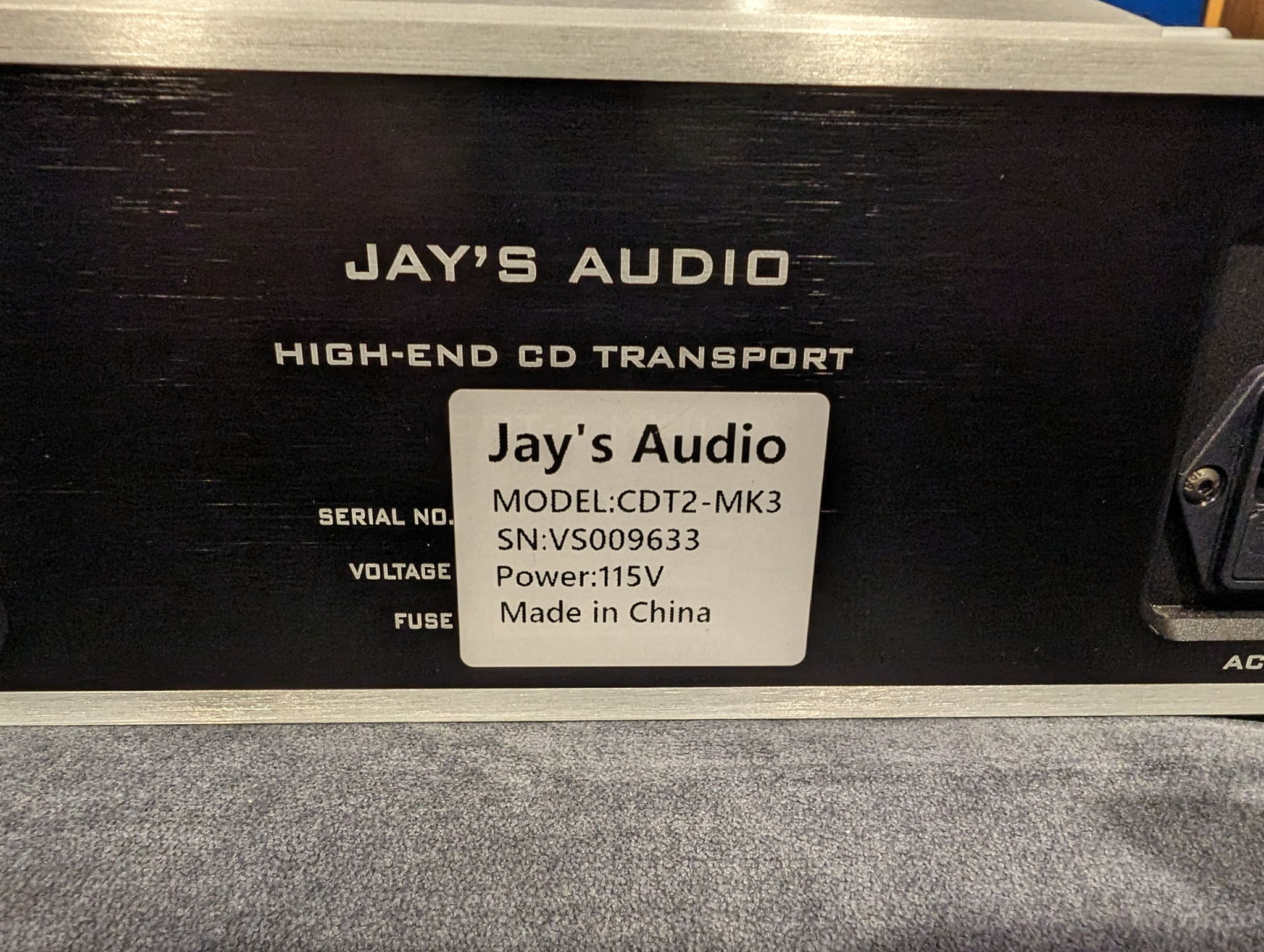 JAYS AUDIO CDT2-MK3 TOP LOADING CD TRANSPORT 3