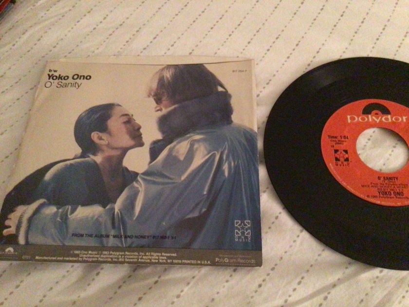 John Lennon Yoko Ono 45 With Picture Sleeve  Nobody Told Me/O’Sanity