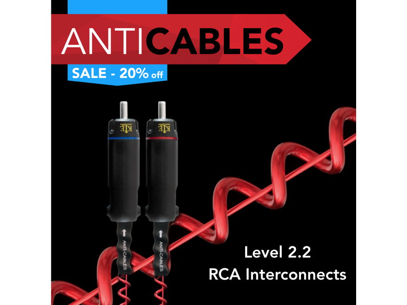 ANTICABLES Level 2.2 "Performance Series" Analog RCA ICs 20% OFF