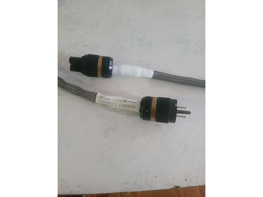 Amadi Cables . "  MONIC  "  rhodium connectors 6ft.